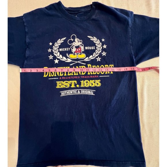 Disneyland Resort Mickey Mouse T-Shirt Crew Neck Short Sleeve Blue Graphic Med - Picture 3 of 13